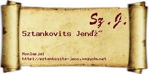 Sztankovits Jenő névjegykártya